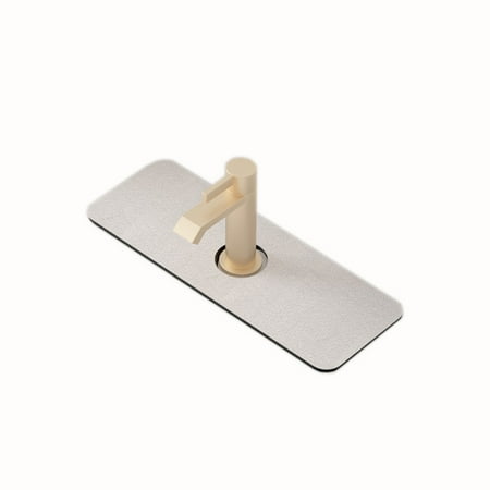 

Sink Faucet Splash Cover Absorbent Quick Drying Pad Sink Gadget for Kitchen Bathroom White