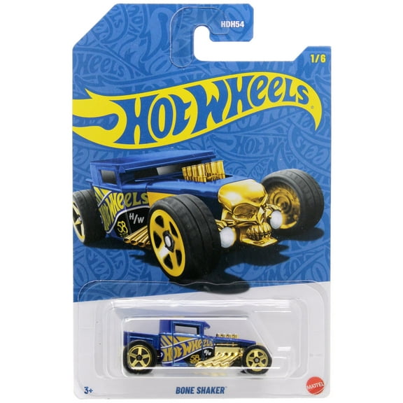 Hot Wheels 2025 Blue & Gold Bone Shaker Diecast Car