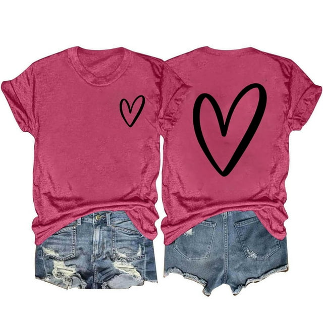 Tops Cortos para las Mujeres, Casual Impreso Delantero Corto Espalda Larga Manga Corta Raglan Cuello Redondo Blusa Hecha de Poliéster, Tops Largos para las Mujeres