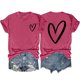 thumbnail image 1 of Tops Cortos para las Mujeres, Casual Impreso Delantero Corto Espalda Larga Manga Corta Raglan Cuello Redondo Blusa Hecha de Poliéster, Tops Largos para las Mujeres, 1 of 3