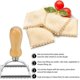 thumbnail image 5 of Ravioli cutters,Ravioli makers with wooden handle,Set of 3 shape cutters and 1 pasta wheel for cutting homemade ravioli,Dough wheel,Dough cutter rolle, 5 of 5