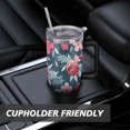 thumbnail image 7 of Cup with Handle and Straws 40 oz Stainless Steel Gothic Wildflower Colorful Floral Travel Cup Birthday Present for Men Dad Son Husband Gifts for Him/Her Water Bottle, 7 of 7