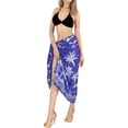 thumbnail image 4 of HAPPY BAY Women's Beach Cover up Wraps Skirt Beachwear Swim Summer Pareos Long Swimwear Coverups Bikinis Cover up One Size Plus Dusty Blue_AD279, 4 of 4