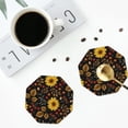 thumbnail image 5 of Balery 6 Pcs Sunflowers Leavesleather Coasters Set, Drink Table Cup Coasters For Living Room Kitchen Coffee Decor, 5 of 9