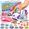 thumbnail image 1 of Kit de manualidades GirlZone con forma de banco de unicornios, pintura DIY con diamantes, 1 of 6