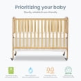 thumbnail image 6 of Dream On Me 2-in-1 Folding Full-Size Crib Natural, 6 of 10