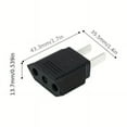 thumbnail image 3 of Toptekits Travel Plug Adapter, EU to US Plug Power Converter, 2-Pin 4.0mm Socket Outlet, 3-Pack, 3 of 9
