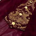 thumbnail image 7 of LEKWK Mens Medieval Steampunk Tailcoat Vintage Gothic Vampire Coat Stand Collar Victorian Prince Costume with Gold Embroidery for Halloween Cosplay, 7 of 7