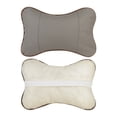thumbnail image 1 of SPRING Car Headrest Car Pu Leather Bone Neck Can Be Used In All Seasons gray, 1 of 9