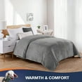 thumbnail image 6 of Walensee Ultra Soft Microplush Fleece King Blanket, 108" x 90", Grey, Machine Washable, 6 of 8