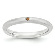 Stackable Expressions Sterling Silver With Red Diamond Ring, Size 6
