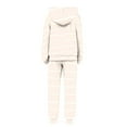 thumbnail image 4 of NAISIBABY Girls Fleece Hoodie and Sweatpants Sets 2-Piece, Kids Pullover Sweatshirt & Jogger Pants Outfit Beige 3T, 4 of 5