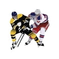 thumbnail image 2 of Rumbling Players Silhouette Hockey Wall Decal Sticker, Wallmonkeys Peel & Stick Vinyl Graphic (18 in W x 13 in H), 2 of 4