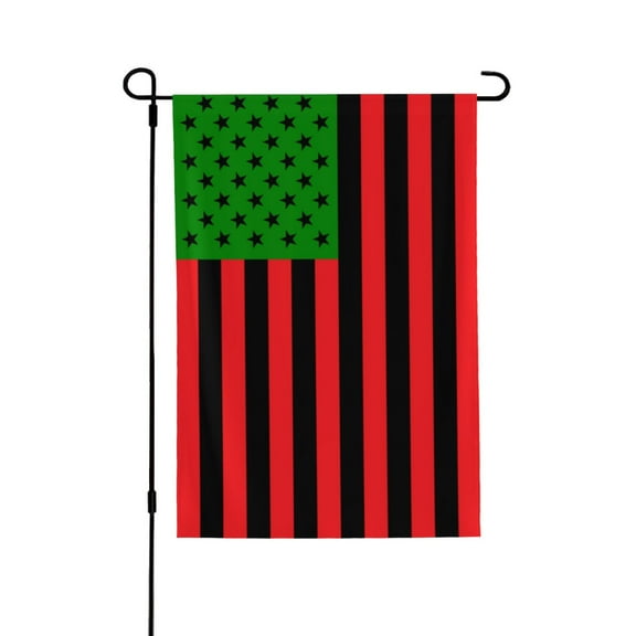 America Flag - Red Black And Green House Flag Double Side Garden Flag For Outside Room House Yard Indoor 28" X 40"