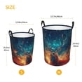 thumbnail image 3 of Sikiie Celestial Stag Cosmic Glow Print Round Dirty Clothes Basket, Waterproof Standing Foldable Storage Basket, for Laundry Room, Bedroom, Bathroom Storage-Medium, 3 of 6