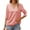 Pink, variant on Summer Solid Color Women V-neck Casual T-shirt Half Sleeve Simple Tops