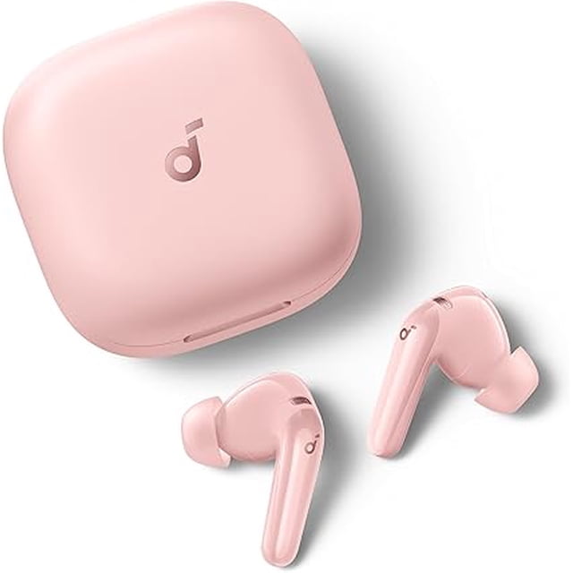 soundcore P31i par Anker, Réduction de Bruit Adaptative en Temps Réel, Son Haute Résolution, Écouteurs de Traduction, Autonomie de 50 H, Écouteurs Sans Fil, Écouteurs Bluetooth, Audio Spatial, Recharge Rapide, IP55, Rose