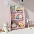 thumbnail image 4 of MOONRIVER 3 Tier Kids Book Shelf, Pink Finish MDF  Pine Wood, 4 of 11