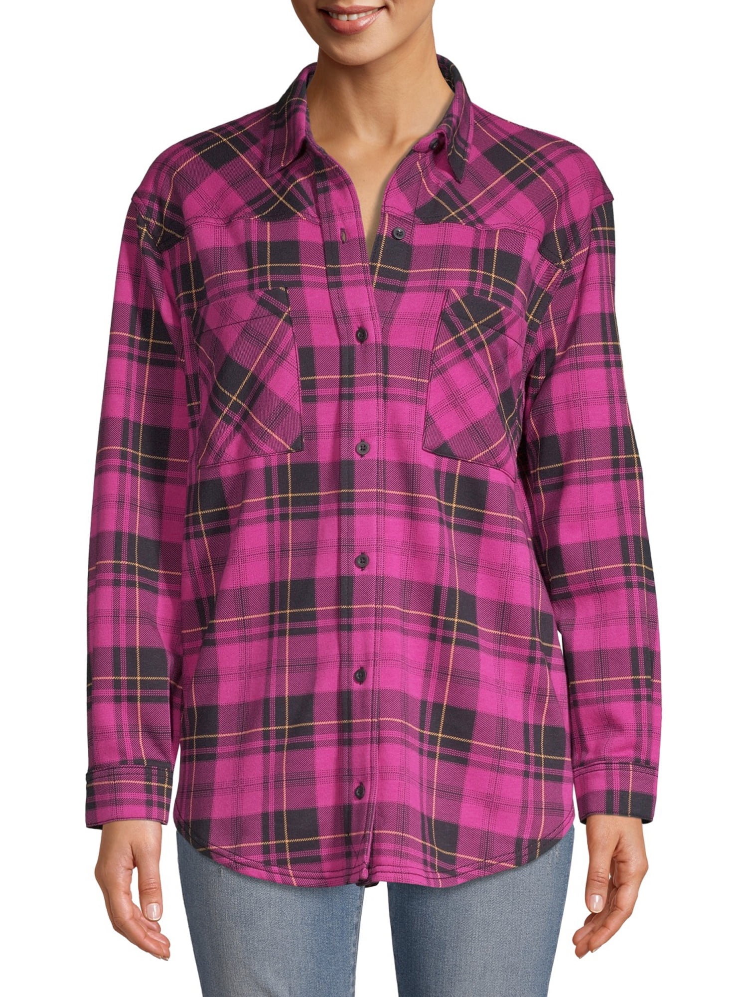 Time and Tru Women's Fleece Button Down 