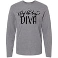 thumbnail image 3 of Inktastic Birthday Diva in Black Long Sleeve T-Shirt, 3 of 5