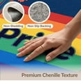thumbnail image 6 of ODIKA Welcome Lettering With Floral Accents And Banded Stripe Border Pride Rainbow for Playroom, Bedroom, Reading Nook, Pet Friendly & Kids Safe Play, 6 of 7