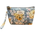 thumbnail image 2 of Travel Canvas Cosmetic Bag Organizer For Women, Compact Makeup Pouch With Zipper Closure, Portable Toiletry Storage Case For Travel Essentials, Lightweight Handbag And Suitcase Organizer, 1 Pack, 2 of 5