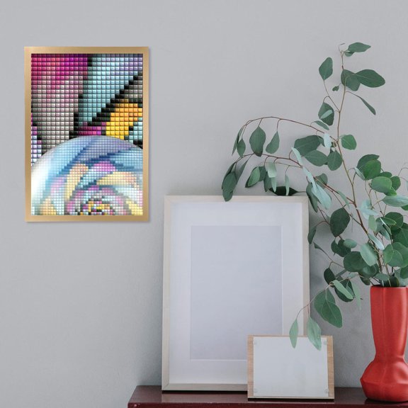 OULII 2Sets Magnetic Photo Frame with Adhesive Back for Stylish Home Decoration in Plated Gold