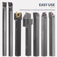 thumbnail image 2 of 3/8'' 10mm Indexable Lathe Turning Tool 21Pcs Kit- 7Pcs Metal Lathe Tools Holder Set with, 2 of 8