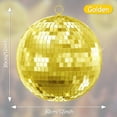 thumbnail image 5 of Dapmiu Disco Mirror Ball 12/16/20 Inch Options,Glass Mirror Surface Creates Dazzling Light Reflections,Pre-Installed Hanging Ring for Easy Setup,Perfect for Parties Holidays Club 12in, 5 of 7
