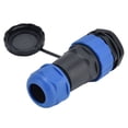 thumbnail image 2 of Enchufe de aviación IP68 impermeable SP28 tuerca trasera soldadura conector de alimentación macho y hembra 380V 25A, 2 of 8