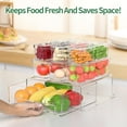 10Pack Fridge Organizer Bins, Clear Refrigerator Organizing Containers