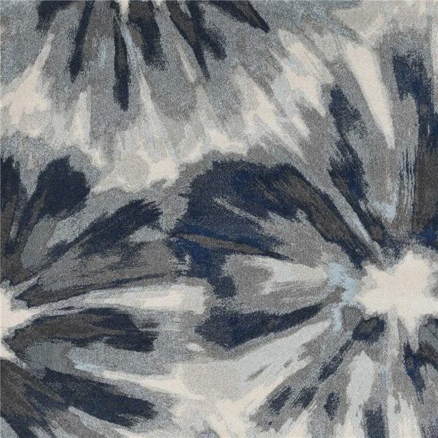 63" X 91" X 0.'5" Ivory Blue Polypropelene Rug