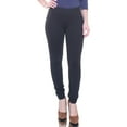 thumbnail image 4 of maison Jules Womens Frankie Skinny Ponte-Knit Casual Leggings, Black, Juniors, XX-Small, 4 of 5