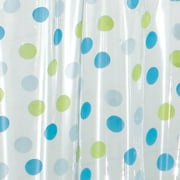 InterDesign® 72" x 72" Glee PVC Vinyl Shower Curtain, Clear/Rain