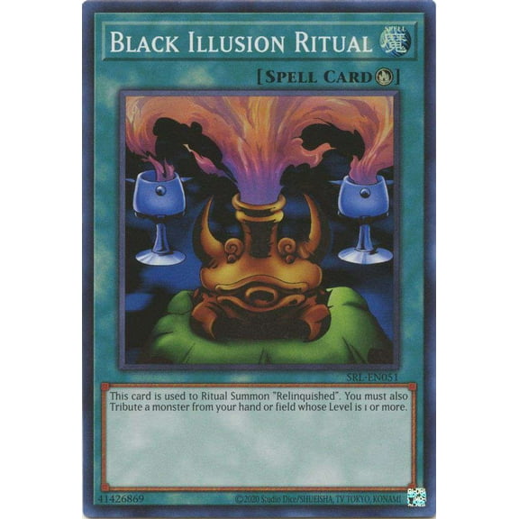 YuGiOh Spell Ruler 25th Anniversary Super Rare Black Illusion Ritual SRL-EN051