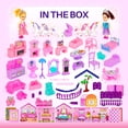 thumbnail image 2 of Casa de muñecas TOMLEON Dream con 2 princesas, 4 unicornios, perro y muebles, 2 of 9