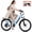 Blue, variant on ESKUTE Electric Bike for Adults – 1300W Peak Motor, 28MPH, 840Wh Removable Battery, Up to 70-Mile Range, 26" Tires, 7-Speed Adjustable Stem, Step-Thru, Green
