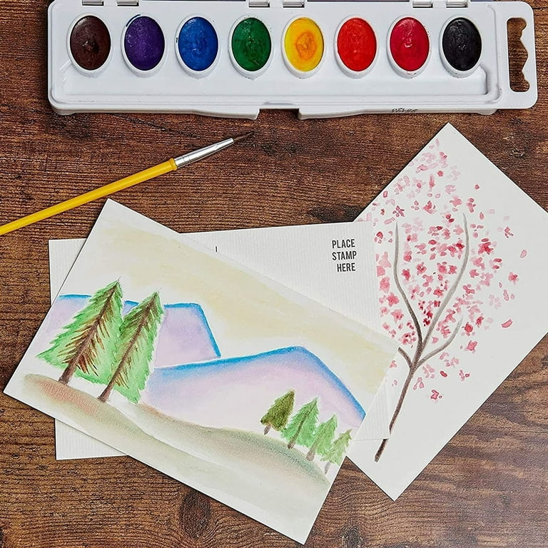50 Pack Watercolor Postcards Blank, Bulk 4x6 Inch Cards to Paint