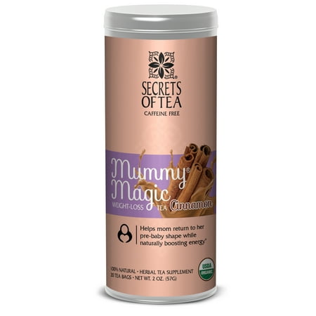 Secrets of Tea - Mummy Magic Weight Loss - Certified USDA Organic Natural Detox, Metabolism Increasing, Digestion Improving, and Weight Reducing Herbal Tea (Cinnamon) (20 (Best Tea For Digestion And Weight Loss)