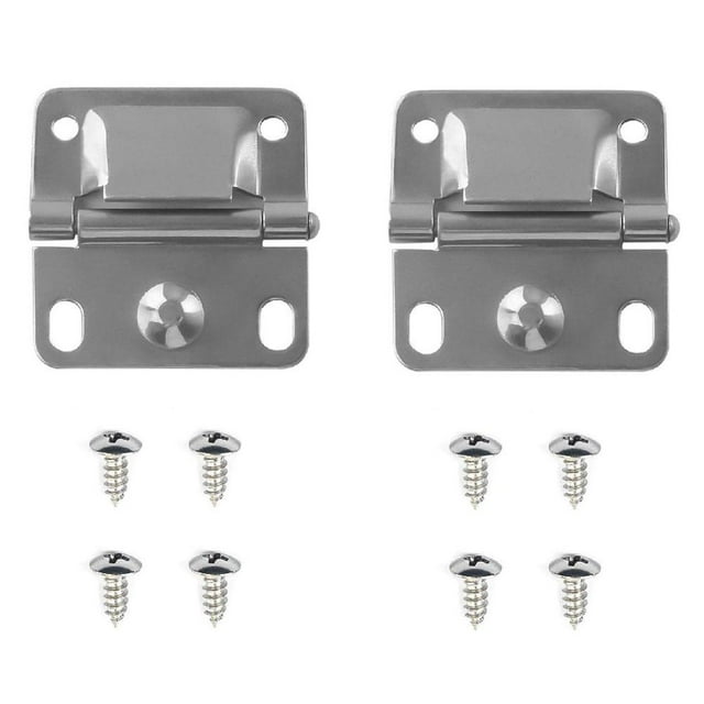 Charnières en Acier Inoxydable Argenté, Charnières en Acier Inoxydable avec Vis, Kit de Réparation en Acier Inoxydable, pour Kit de Charnière Trou