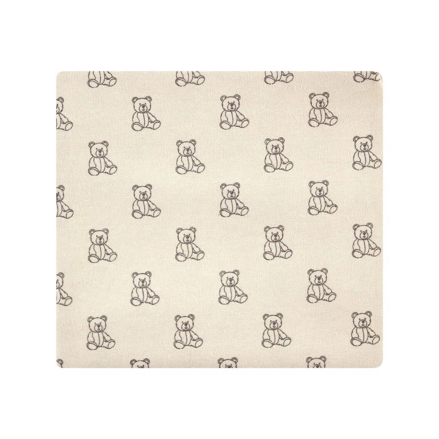 Hudson Baby Infant Boy Cotton Rich Flannel Receiving Blankets Bundle, Teddy Bears, One Size