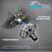 Quantum Benchmark Spinning Fishing Reel, Size 8000 Reel, 5+1 Bearings, 4.7:1 Gear Ratio, Aluminum Frame, SEALOQ 6 Protection, GEARTEQ Machined Gears, CFX200 Carbon Fiber Xtreme Drag, Silver/Blue