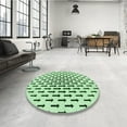 thumbnail image 4 of Ahgly Company Machine Washable Indoor Square Transitional Mint Green Area Rugs, 3' Square, 4 of 7