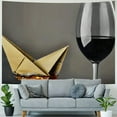 thumbnail image 4 of Orinice Wine Bottle Paper Boat Tapestry Wall Hanging Unique Style Graphic Art Decor for Home Living Room Bedroom Apartment 40x60inch, 4 of 6