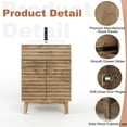 thumbnail image 2 of Eclife 24" Freestanding Single Bathroom Vanity with Ceramic Top, Faucet, Wood Tune, 2 of 12
