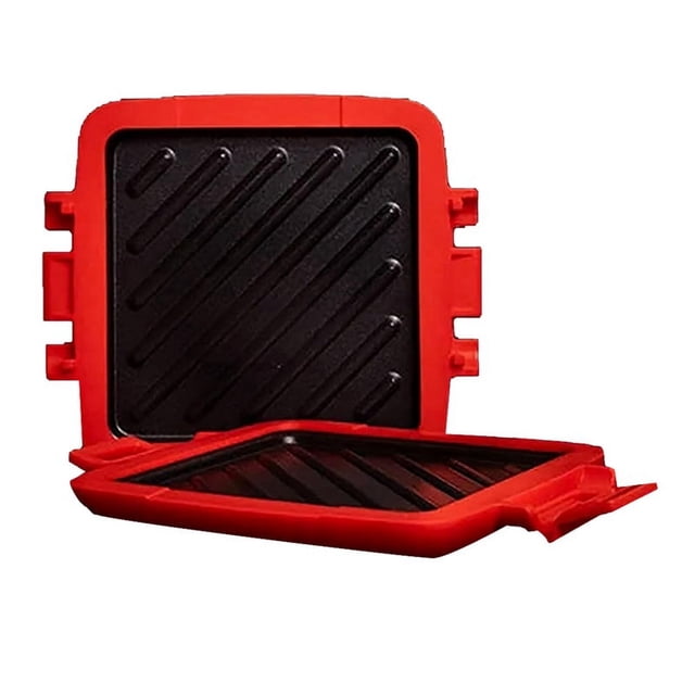 Appareil à Sandwichs pour Micro-Ondes, Appareil à Sandwichs pour Micro-Ondes, Grille-Pain pour Micro-Ondes pour Sandwichs, Appareil à Sandwichs pour Micro-Ondes Rouge