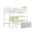 thumbnail image 3 of Max & Lily Solid Wood L-Shaped Twin over Twin Bunk Bed with Bookcase for Kids, Grey, 3 of 7