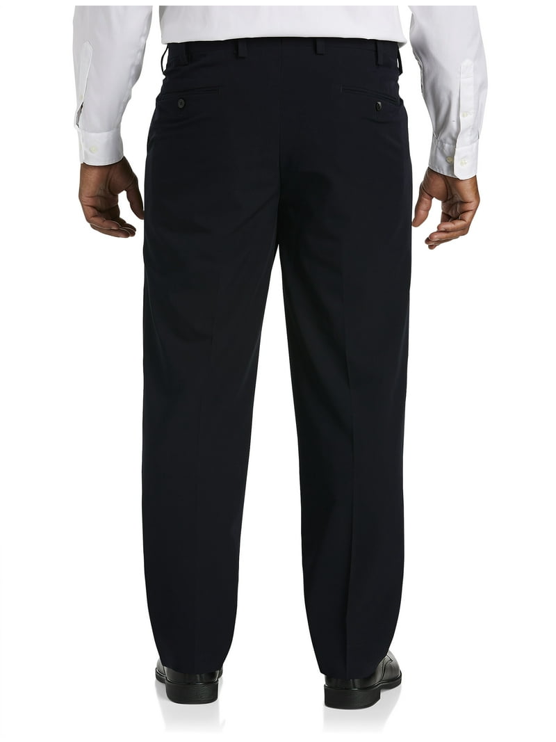 Easy Stretch Pleated Dress Pants Navy 46 x 30 - Walmart.com