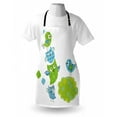 thumbnail image 3 of Nursery Apron Lovely Happy Animals Playing with Each Other Singing Birds Colorful Art Design, Unisex Kitchen Bib Apron with Adjustable Neck for Cooking Baking Gardening, Lime Green Blue, by Ambesonne, 3 of 3