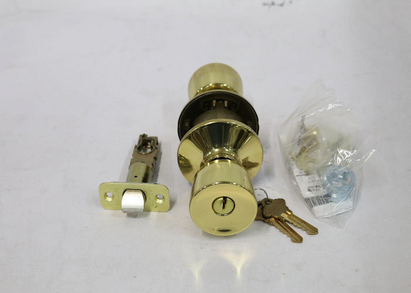Schlage F51A BEL605KA4 Bell Entry Door Knob Bright Brass Lockset
